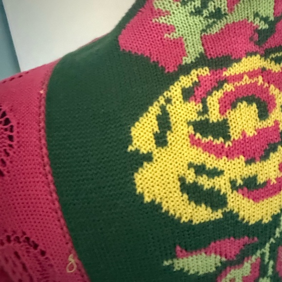 Colorful Cotton Long Sleeve Cardigan by IVKO - Picture 4 of 7